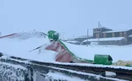 Kars’ta biriken kar nedeniyle çöken iki ahırdaki 4 büyükbaş hayvan telef oldu