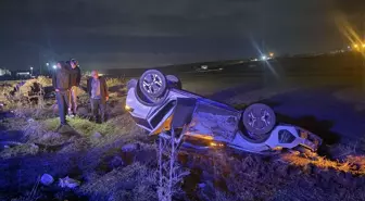 Şanlıurfa’da iki otomobil şarampole devrildi 5 kişi yaralandı